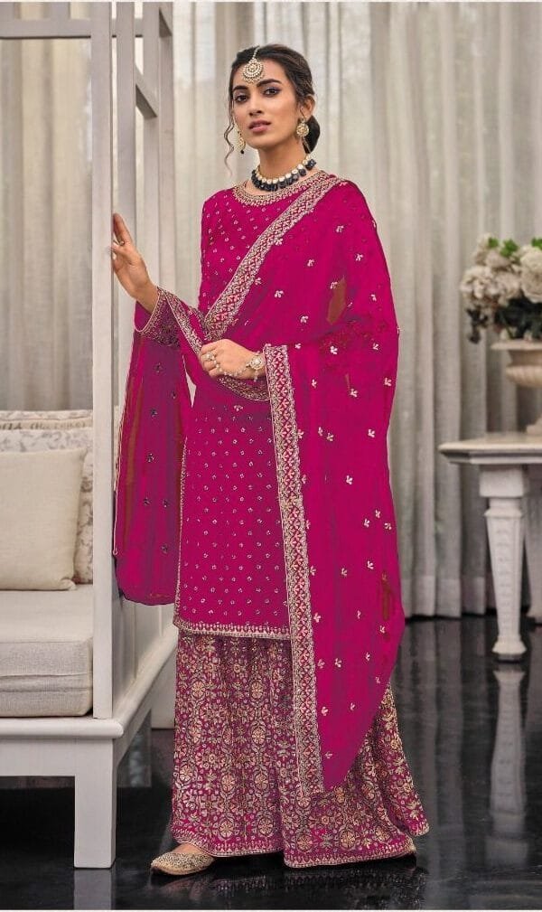 Mejanta Heavy Fox Georgette with Embroidery Sequence Work Pakistani Suits in Sale