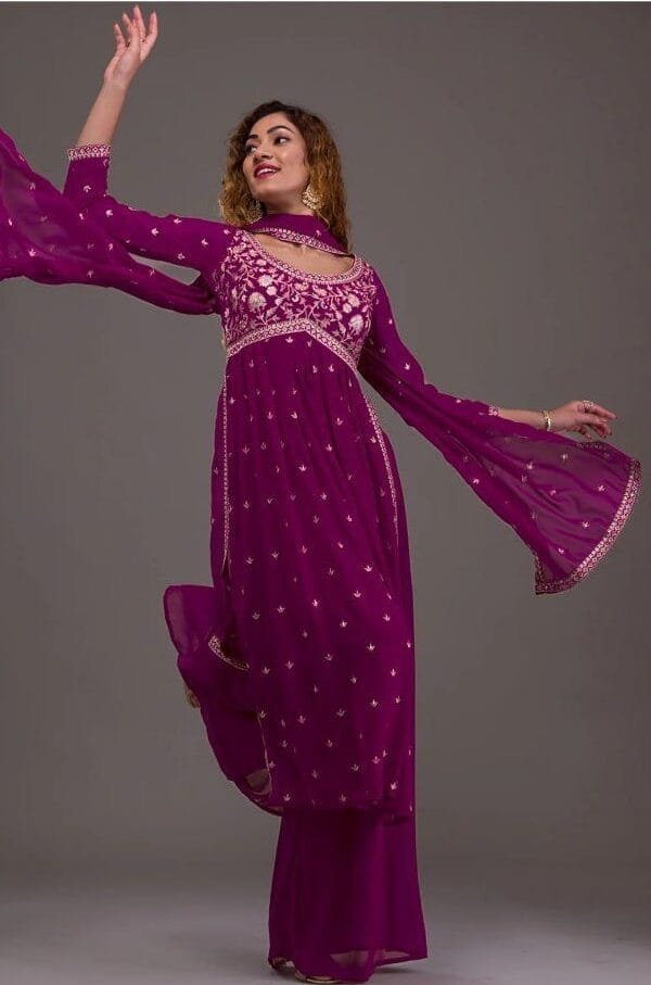 Mejanta Heavy GeorgetteWith Sequence Embroidery Work Pakistani Suits In Sale