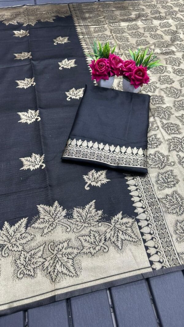 New Black Soft Lichi Silk