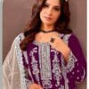 Purple Organza With Embroidered Pakistani Suits Sale