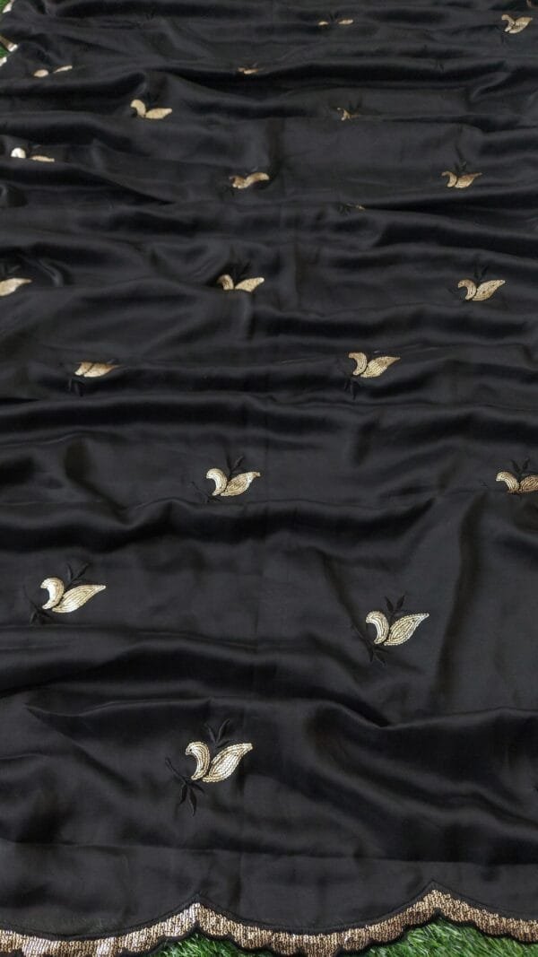 Rangoli Silk Sareewith Embroidery Sequence Work