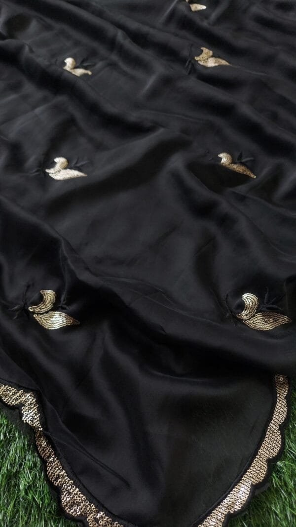 Rangoli Silk Sareewith Embroidery Sequence Work