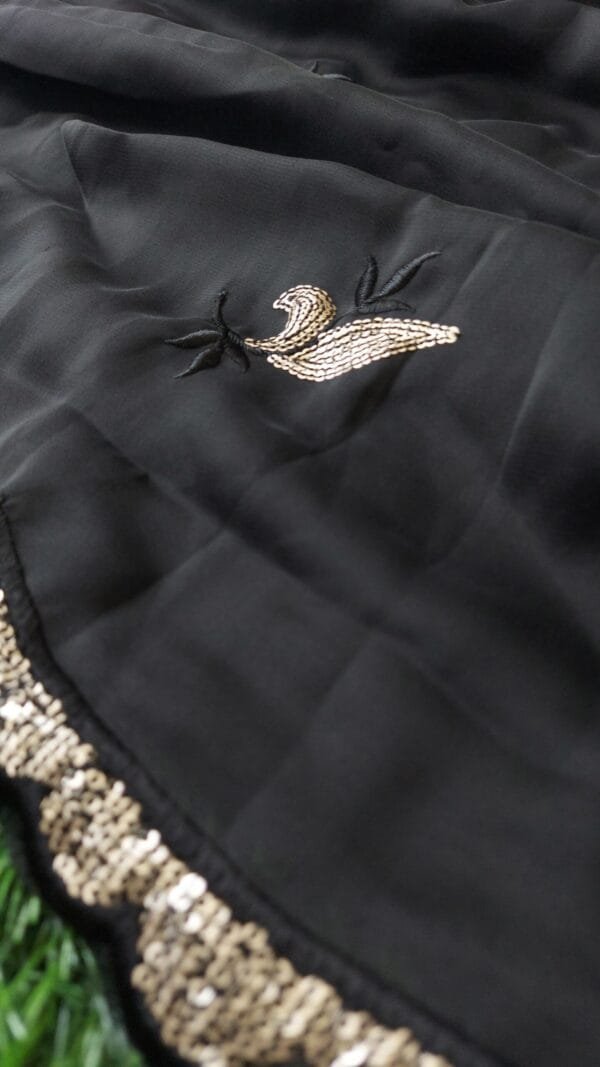 Rangoli Silk Sareewith Embroidery Sequence Work