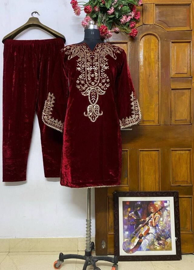 Red New KurtiPlazzo Set Pakistani Suits In Sale