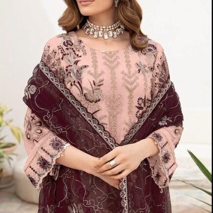slim fit dress slacks Dusty Rose- Pakistani Bridal dress – Karigur main image 1