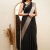 Silk Saree In Black Colour