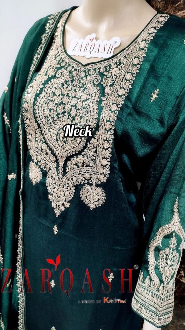 Sky Blue Readymade Vichitra Silk Embroidery Work Pakistani Suits In Sale