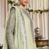 Steel Gray Georgette Embroidered Pakistani Suits In Sale