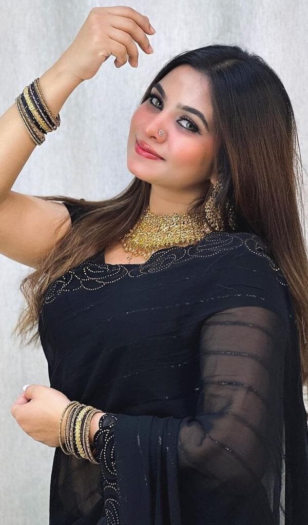 Trending Black Heavy Blooming Georgette Saree