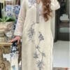 White Readymade Georgette Beautiful Embroidery Work Pakistani Suits In Sale