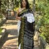 Black Colour Bandhej Print Sarees