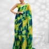 GREEN COLOUR SATIN GEORGETTE SAREE