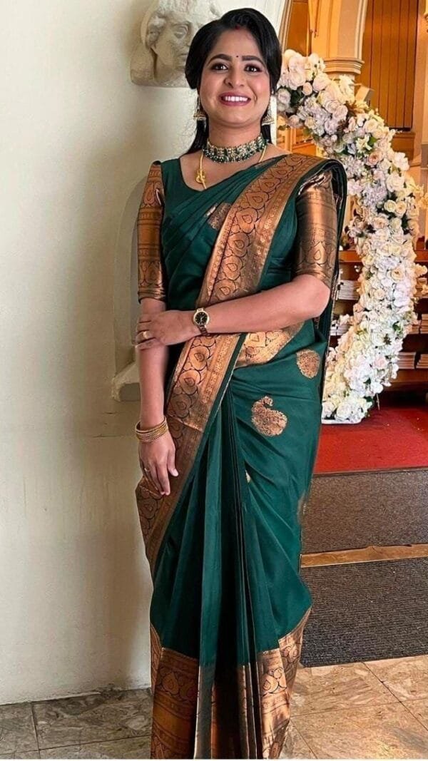 Green Colour Organic Banarasi Sarees
