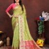 Light Green Soft Katan Silk Saree
