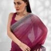 MEJANTA COLOUR KNITTED LYCRA SAREE