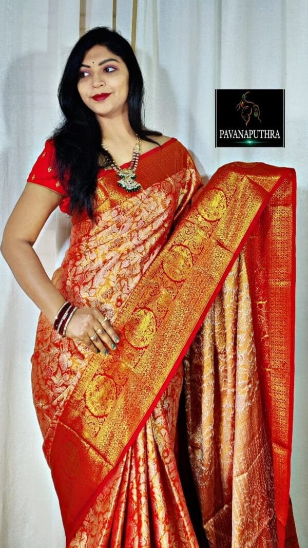 Magenta Pure Kanjivaram Silk Sarees