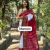 Maroon Colour Bandhej Print Sarees