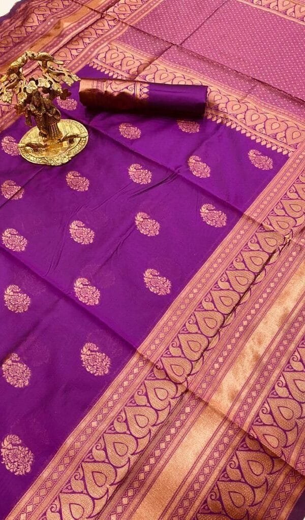 Maroon Colour Organic Banarasi Sarees