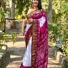 Megenta Colour Bandhej Print Sarees