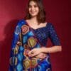 Nevy Blue Colour Smooth Silk Saree