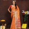 Orange Colour Soft Katan Silk Saree