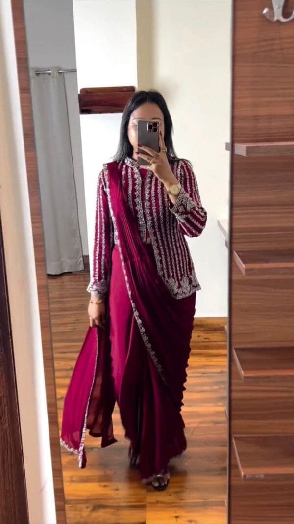 Purple Colour Blooming Rangoli Silk Sarees