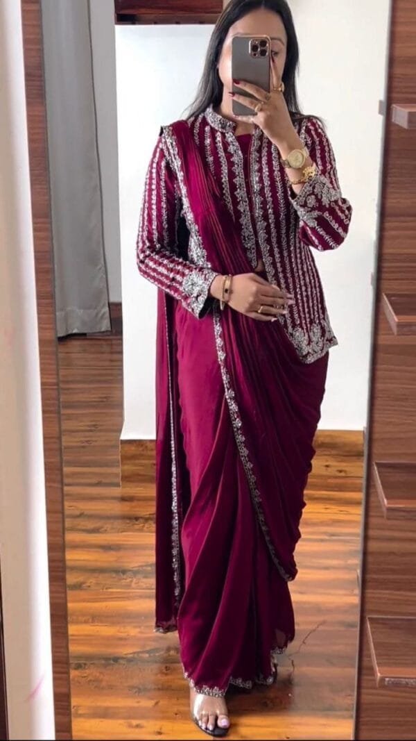 Purple Colour Blooming Rangoli Silk Sarees