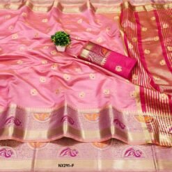 Rani Colour Soft Katan Silk Saree