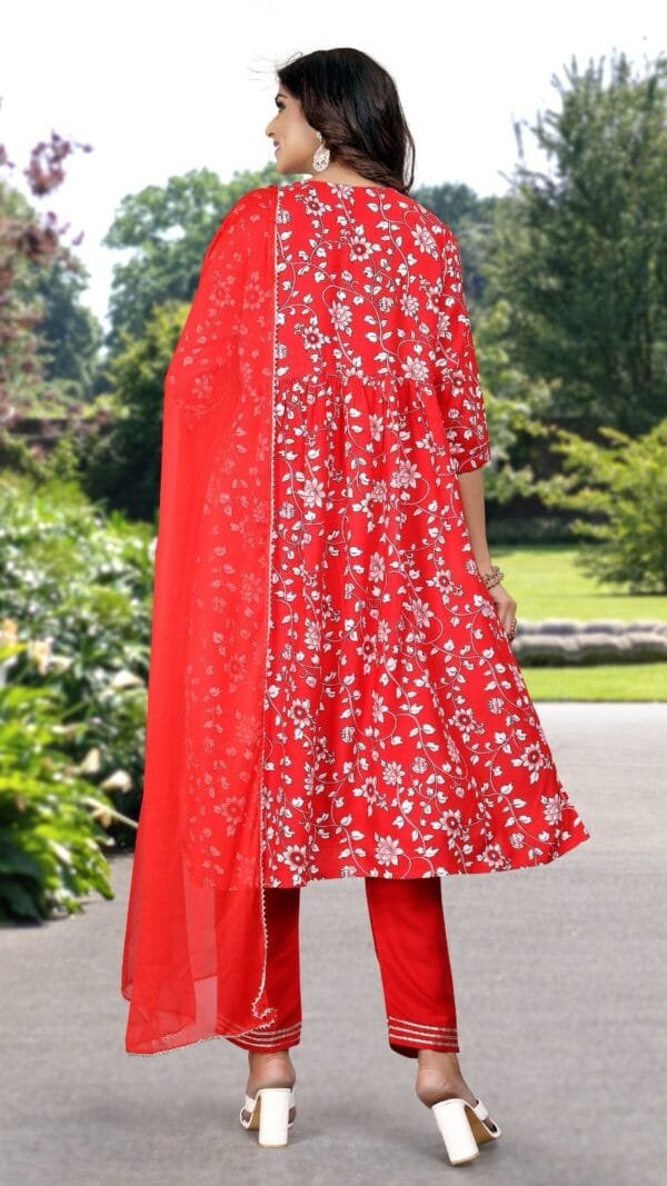 Red Colour Aliya Cut Dresses