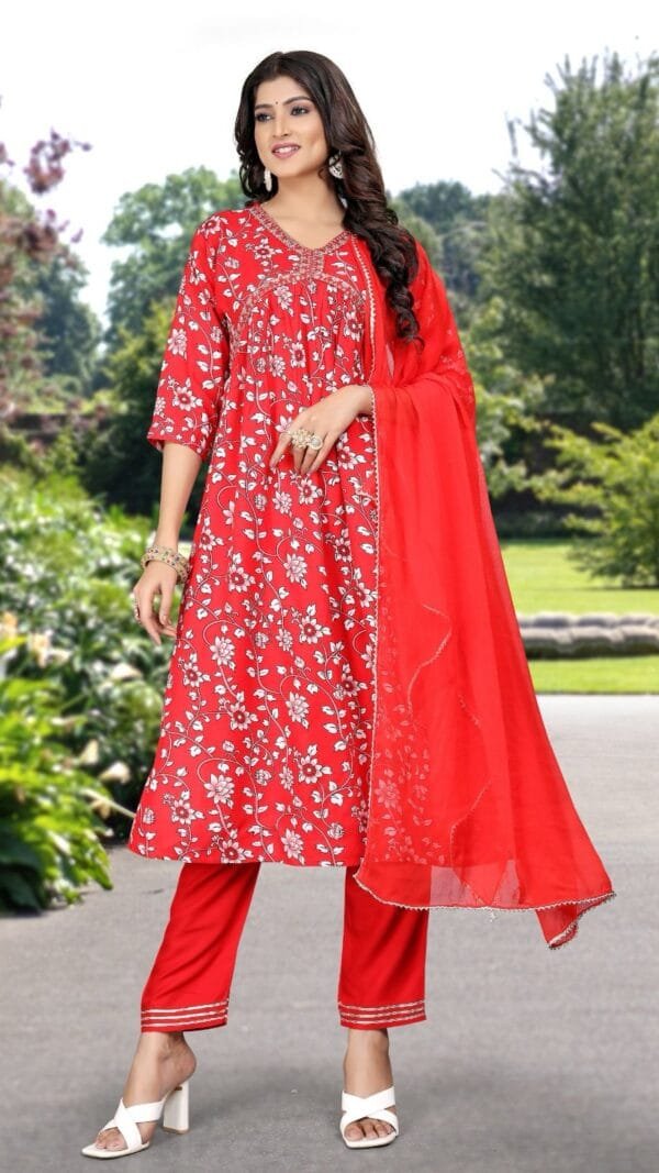 Red Colour Aliya Cut Dresses