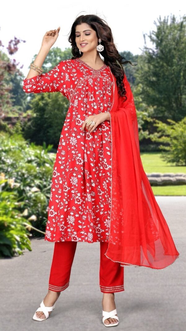 Red Colour Aliya Cut Dresses