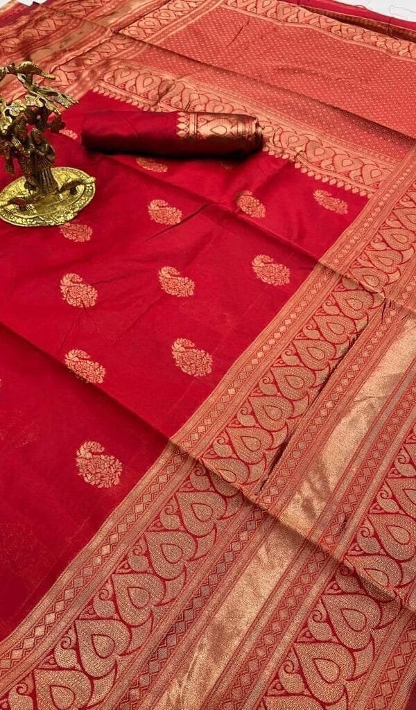 Red Colour Organic Banarasi Sarees