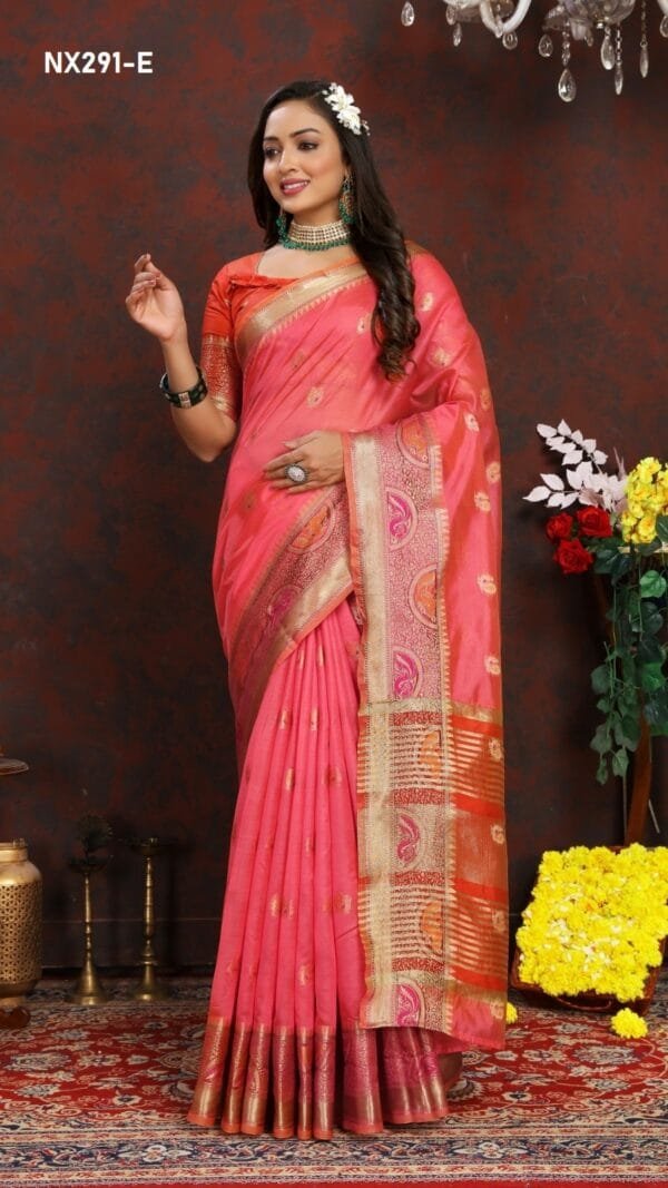 Red Colour Soft Katan Silk Saree