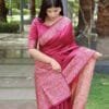 Red Colour Soft Lichi Silk Cloth Saree