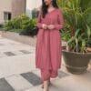 Rust Pink Designer Alia Cut Dresses