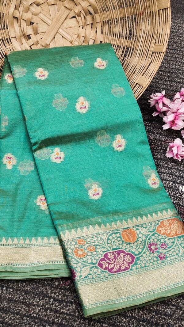 Sky Blue COLOUR Soft Katan Silk Saree