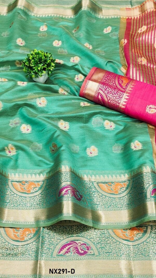 Sky Blue Colour Soft Katan Silk Saree