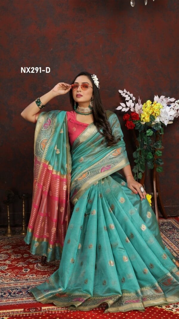 Sky Blue Colour Soft Katan Silk Saree