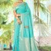 Sky Blue Cotton Saree