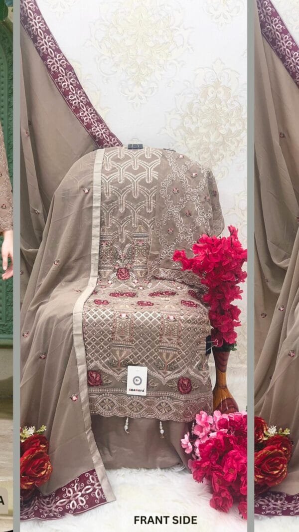 Biscyit Colour FOX GEORGETTE EMBROIDERY Suits
