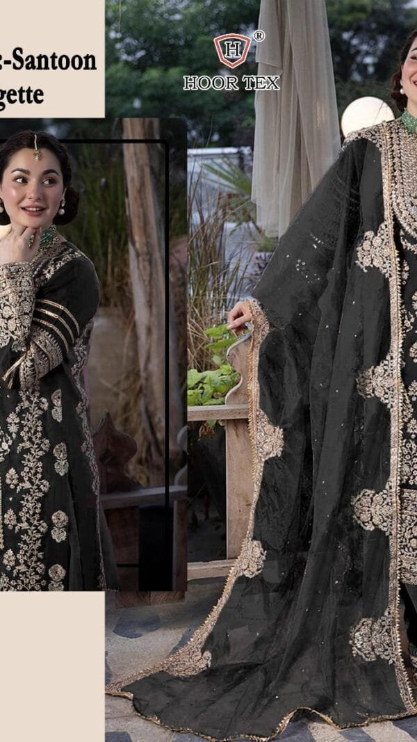 Black Colour FOX GEORGETTE Suits