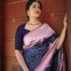 Blue Colour Banarasi Soft Silk Saree