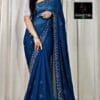 Blue Colour Havy Fox Georgette Saree