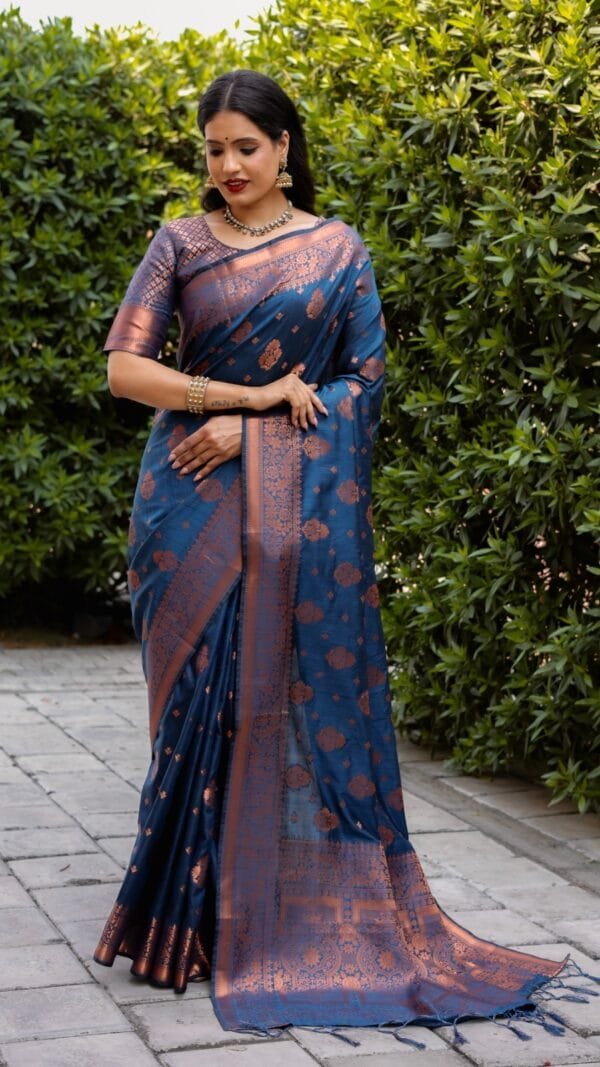 Blue Colour premium Soft Silk sarees