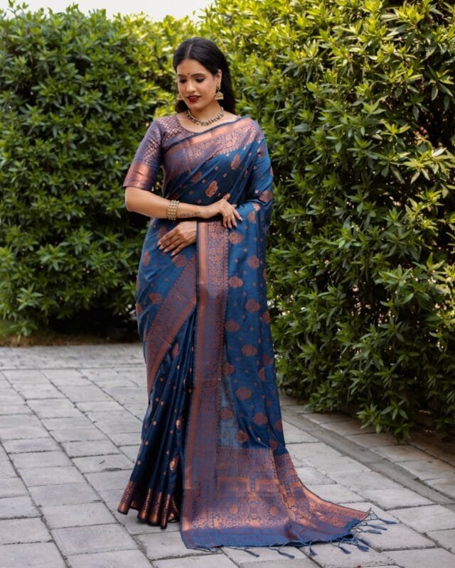 Blue Colour premium Soft Silk sarees