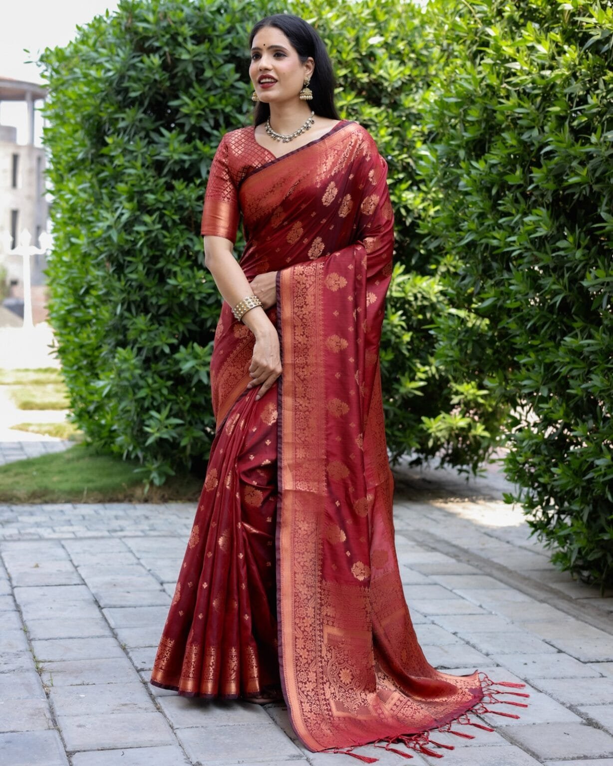 Brown Colour premium Soft Silk sarees - SareesWala.com