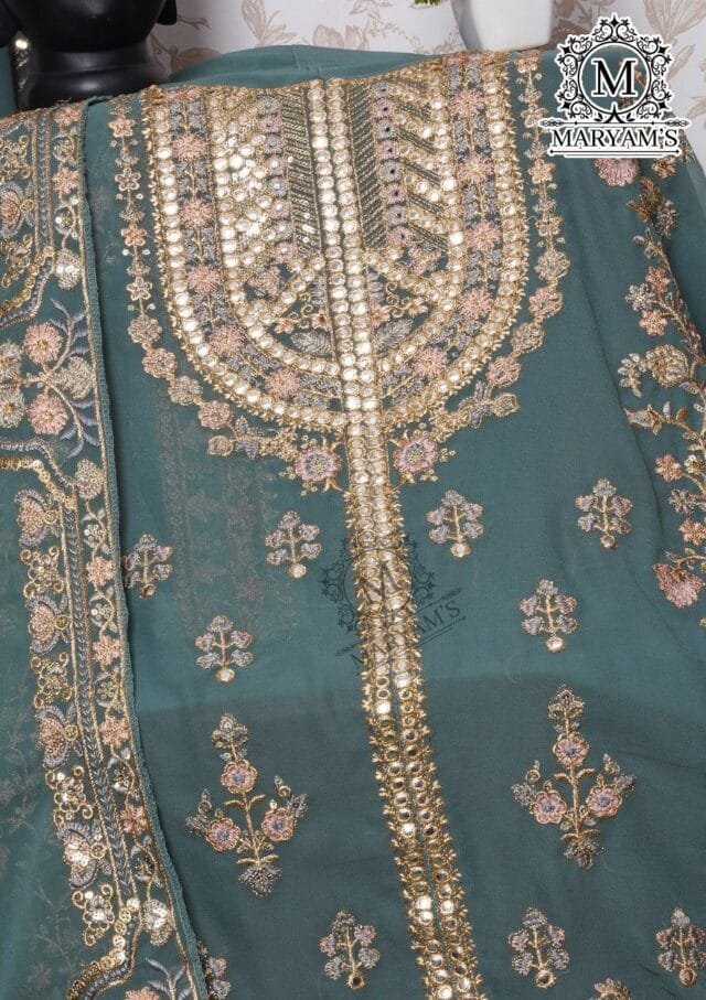 Dark Grey Blue Colour Exclusively Pakistani Festive & Party Wear Collection