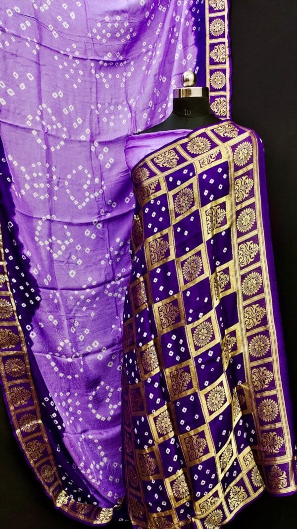 Falsai Colour Pure Bandhej silk saree