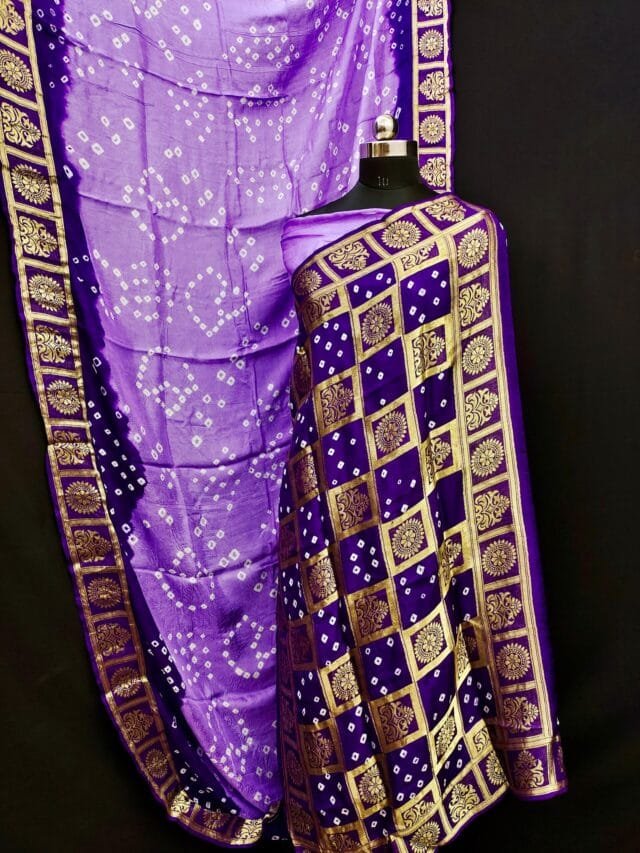 Falsai Colour Pure Bandhej silk saree