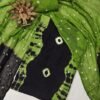 Green Colour Rayon HAND Bandhej Dress Material